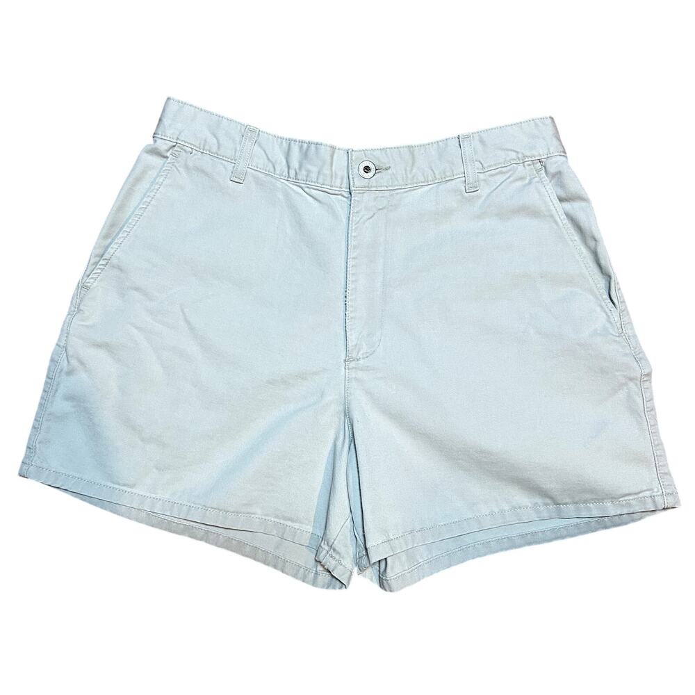 VTG Calvin Klein Khakis Made in USA High Rise 100% Cotton Shorts Size 12 90s